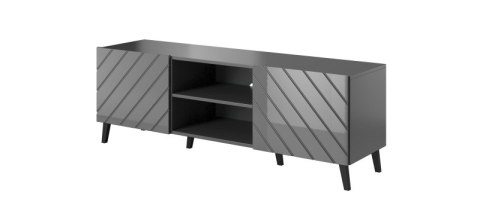 ABETO szafka RTV 150 grafit mat/ grafit połysk ABETO szafka RTV 150 grafit mat/ grafit połysk
