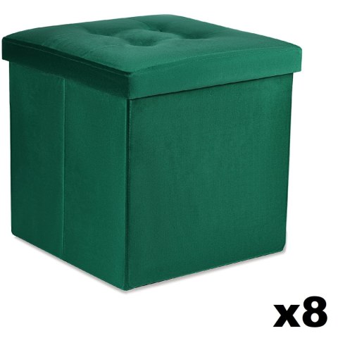 Pufa składana L z guzikami - 38x38x38cm aksamit zielona x 8 Pufa składana L z guzikami - 38x38x38cm aksamit zielona x 8