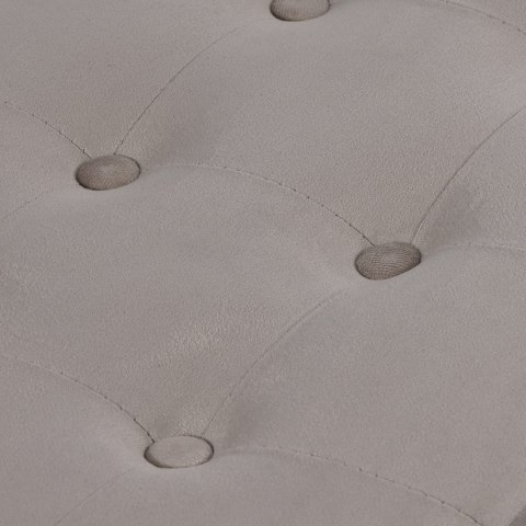 Pufa składana XL z guzikami - 60x38x38cm aksamit beż x 4