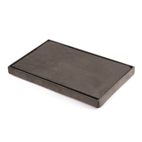 Pufa składana XL z guzikami - 60x38x38cm aksamit brąz x 4