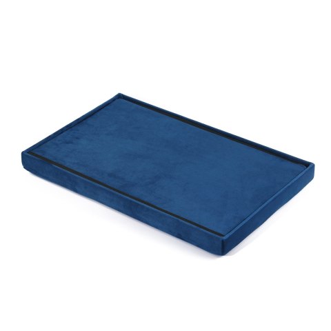 Pufa składana XL z guzikami - 60x38x38cm aksamit granat x 4