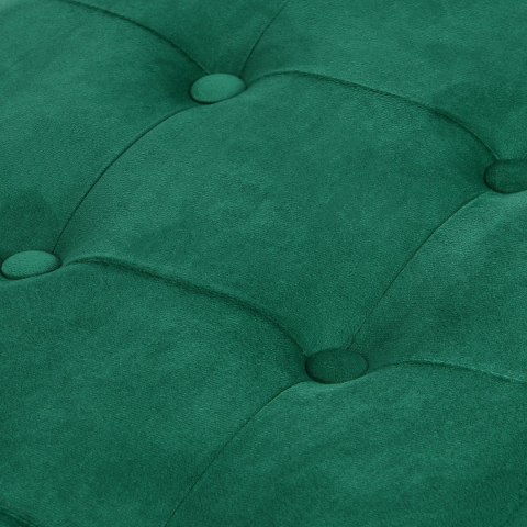 Pufa składana XL z guzikami - 60x38x38cm aksamit zielona x 4