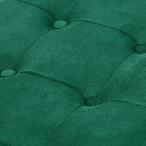 Pufa składana XL z guzikami - 60x38x38cm aksamit zielona