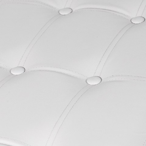 Pufa składana XXL z guzikami - 80x40x40cm ekoskóra biała Pufa składana XXL z guzikami - 80x40x40cm ekoskóra biała