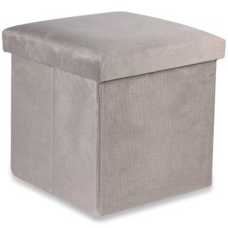 Pufa składana M - 30x30x30cm aksamit beż x 16