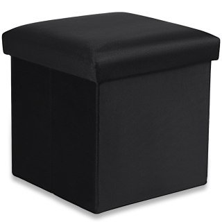 Pufa składana M - 30x30x30cm aksamit czarna x 16