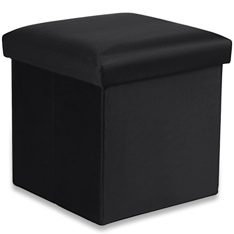 Pufa składana M - 30x30x30cm aksamit czarna x 16 Pufa składana M - 30x30x30cm aksamit czarna x 16