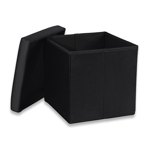 Pufa składana M - 30x30x30cm aksamit czarna x 16 Pufa składana M - 30x30x30cm aksamit czarna x 16