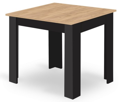 Stół NP 80x80 Artisan nogi czarne + 4 krzesła OSAKA czarny nogi naturalne Stół NP 80x80 Artisan nogi czarne + 4 krzesła OSAKA czarny nogi naturalne