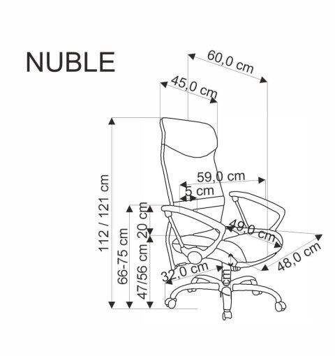 NUBLE fotel obrotowy czarny NUBLE fotel obrotowy czarny