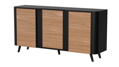 VOLARE komoda 150 3D czarny mat/ orzech VOLARE komoda 150 3D czarny mat/ orzech