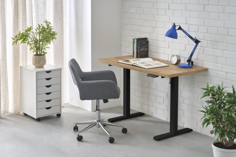 B54 biurko z funkcją regulacji wysokości, blat - dąb artisan, stelaż - czarny B54 biurko z funkcją regulacji wysokości, blat - dąb artisan, stelaż - czarny