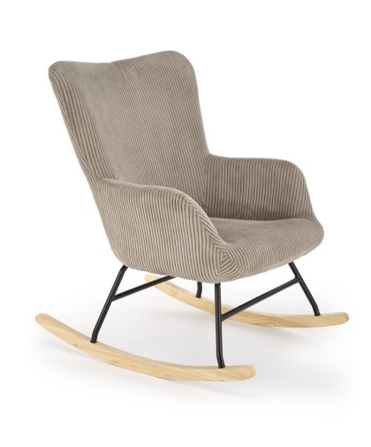 BELMIRO fotel wypoczynkowy z funkcją kołyski, popielaty