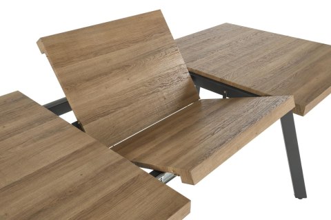 BERLIN stół rozkładany 160/220 cm, blat - orzechowy, stelaż - czarny BERLIN stół rozkładany 160/220 cm, blat - orzechowy, stelaż - czarny