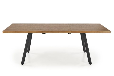 BERLIN stół rozkładany 160/220 cm, blat - orzechowy, stelaż - czarny BERLIN stół rozkładany 160/220 cm, blat - orzechowy, stelaż - czarny
