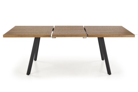 BERLIN stół rozkładany 160/220 cm, blat - orzechowy, stelaż - czarny BERLIN stół rozkładany 160/220 cm, blat - orzechowy, stelaż - czarny