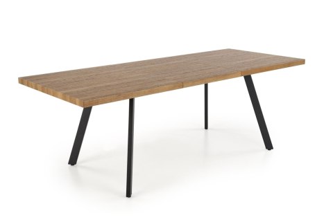 BERLIN stół rozkładany 160/220 cm, blat - orzechowy, stelaż - czarny BERLIN stół rozkładany 160/220 cm, blat - orzechowy, stelaż - czarny