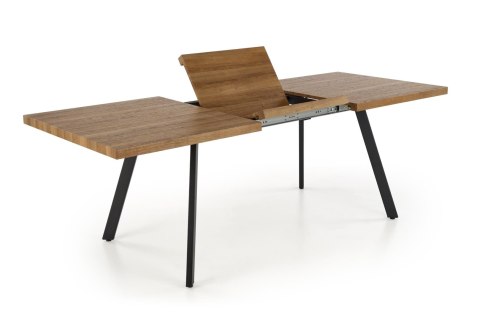 BERLIN stół rozkładany 160/220 cm, blat - orzechowy, stelaż - czarny BERLIN stół rozkładany 160/220 cm, blat - orzechowy, stelaż - czarny