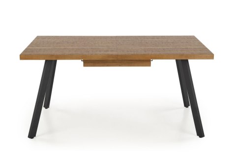 BERLIN stół rozkładany 160/220 cm, blat - orzechowy, stelaż - czarny BERLIN stół rozkładany 160/220 cm, blat - orzechowy, stelaż - czarny