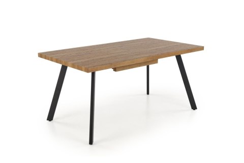 BERLIN stół rozkładany 160/220 cm, blat - orzechowy, stelaż - czarny BERLIN stół rozkładany 160/220 cm, blat - orzechowy, stelaż - czarny