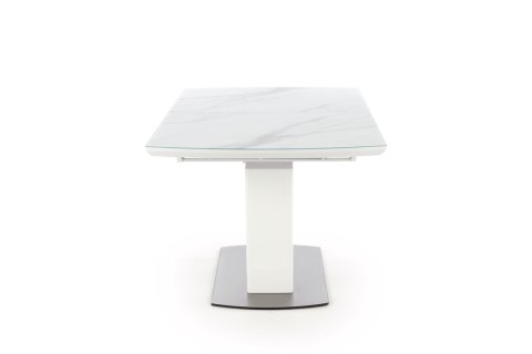 BLANCO stół rozkładany blat - biały marmur / biały, noga - biały BLANCO stół rozkładany blat - biały marmur / biały, noga - biały