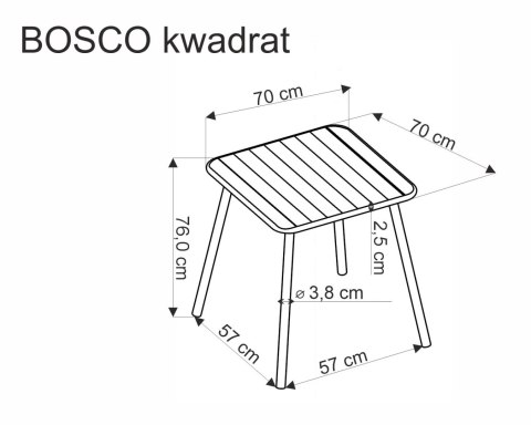 BOSCO stół kwadrat biały BOSCO stół kwadrat biały