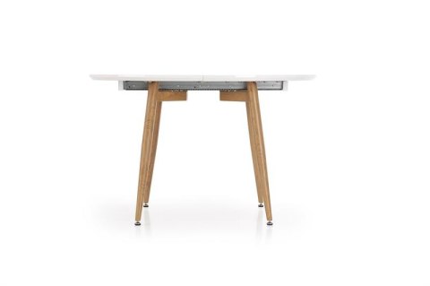 CALIBER stół rozkładany biały / dąb san remo