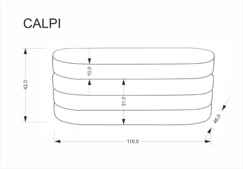 CALPI ławka z funkcją pojemnika, popielaty CALPI ławka z funkcją pojemnika, popielaty