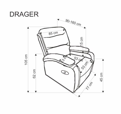 DRAGER fotel wypoczynkowy ciemny zielony DRAGER fotel wypoczynkowy ciemny zielony