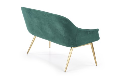 ELEGANCE 2 XL sofa tapicerka - ciemny zielony, nogi - złote ELEGANCE 2 XL sofa tapicerka - ciemny zielony, nogi - złote
