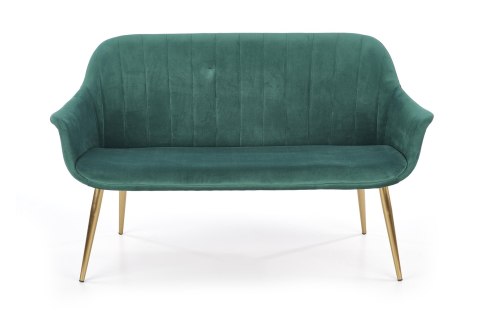 ELEGANCE 2 XL sofa tapicerka - ciemny zielony, nogi - złote ELEGANCE 2 XL sofa tapicerka - ciemny zielony, nogi - złote