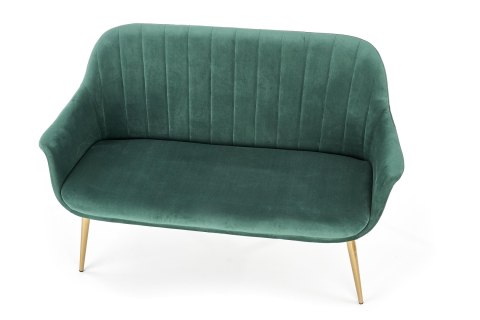 ELEGANCE 2 XL sofa tapicerka - ciemny zielony, nogi - złote ELEGANCE 2 XL sofa tapicerka - ciemny zielony, nogi - złote