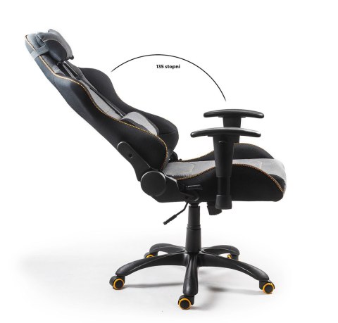 EVOLVE PRO Gaming fotel gabinetowy czarno-szarobeżowy-pomarańczowy EVOLVE PRO Gaming fotel gabinetowy czarno-szarobeżowy-pomarańczowy