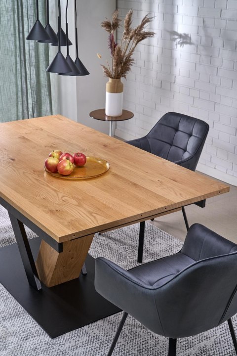 FANIS stół rozkładany, naturalny / czarny