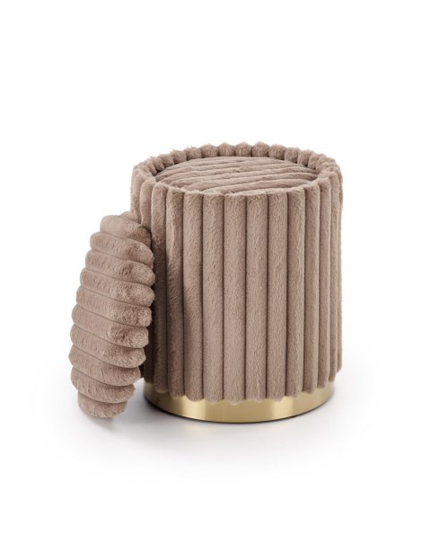 FIDO zestaw 2 puf, cappuccino / złoty FIDO zestaw 2 puf, cappuccino / złoty