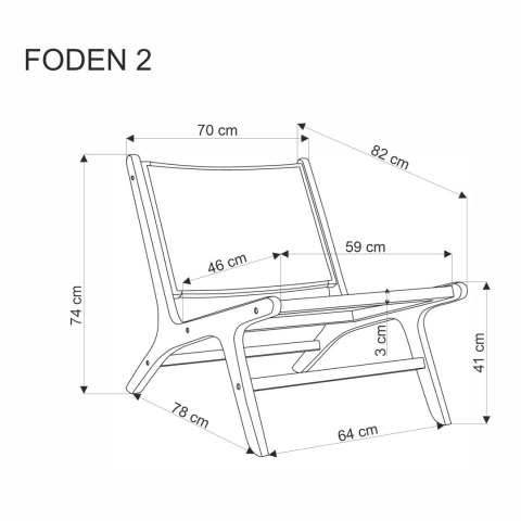 FODEN 2 fotel wypoczynkowy, naturalny FODEN 2 fotel wypoczynkowy, naturalny