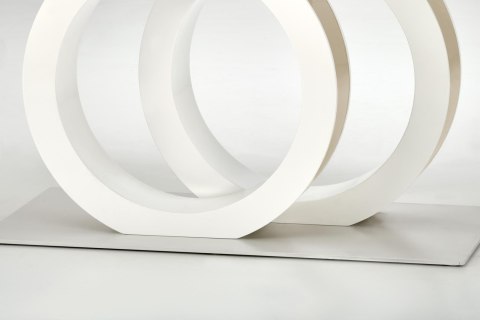 GALARDO stół rozkładany, biały / złoty