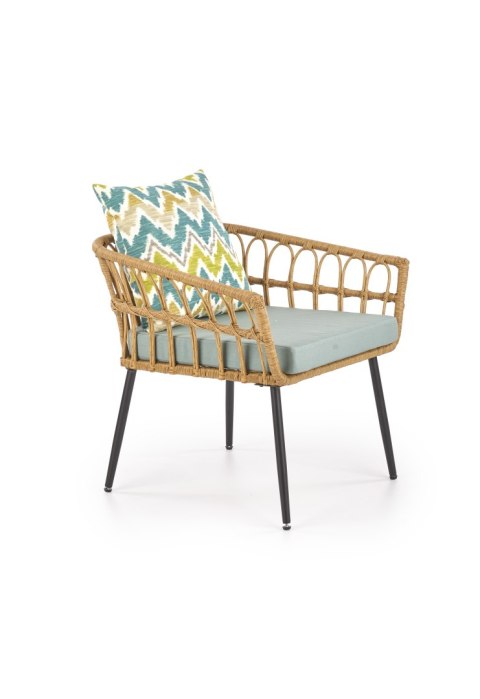 GARDENA 1S fotel czarny / naturalny / popielaty GARDENA 1S fotel czarny / naturalny / popielaty