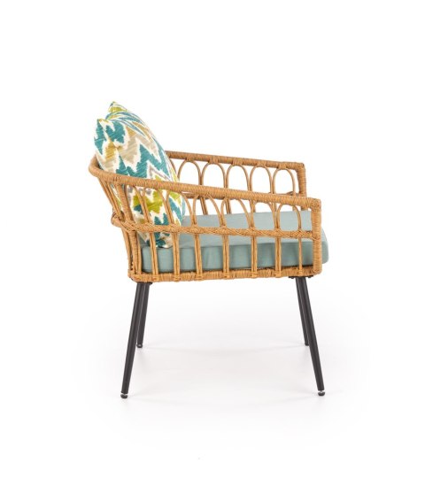 GARDENA 1S fotel czarny / naturalny / popielaty GARDENA 1S fotel czarny / naturalny / popielaty