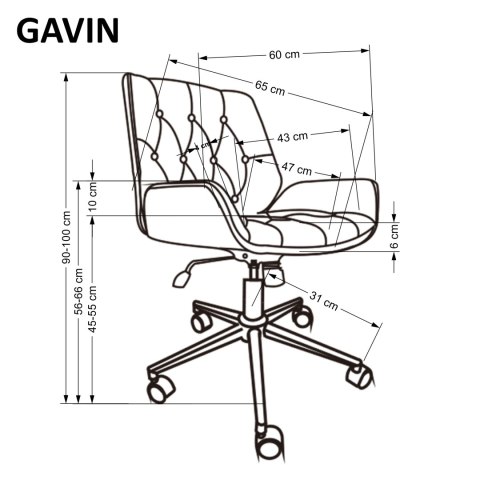 GAVIN fotel gabinetowy orzechowy / czarny GAVIN fotel gabinetowy orzechowy / czarny