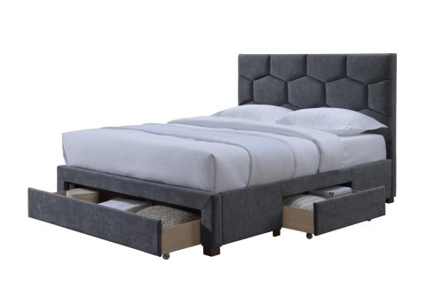 HARRIET 160 łóżko z szufladami popiel velvet HARRIET 160 łóżko z szufladami popiel velvet