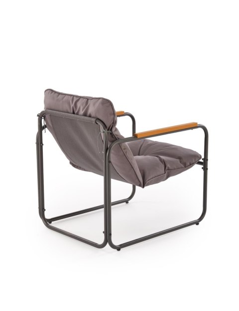 HUDSON, zestaw ogrodowy ( sofa, fotel 2x, ława ), popielaty / brązowy