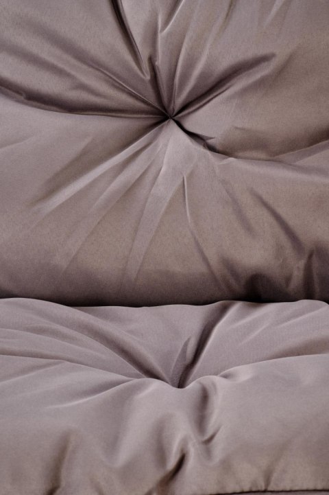 HUDSON, zestaw ogrodowy ( sofa, fotel 2x, ława ), popielaty / brązowy