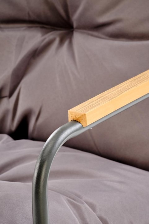 HUDSON, zestaw ogrodowy ( sofa, fotel 2x, ława ), popielaty / brązowy