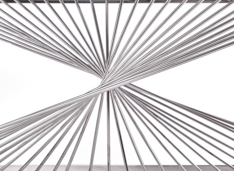 INFINITY ława, stelaż - srebrny, szkło - dymiony INFINITY ława, stelaż - srebrny, szkło - dymiony