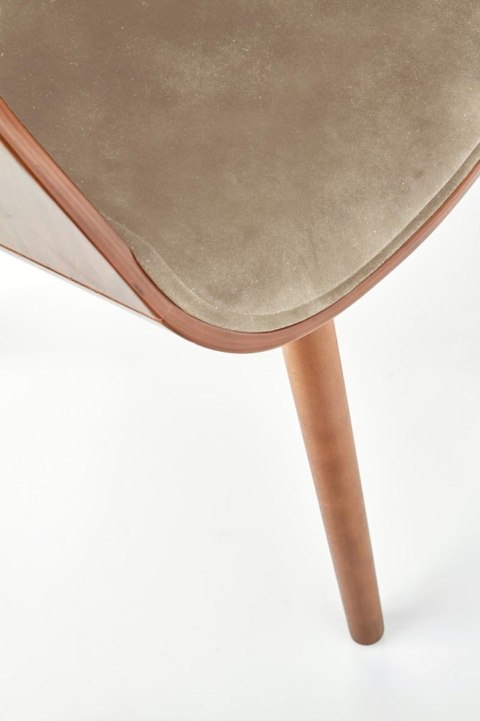 K396 krzesło orzechowy / beżowy