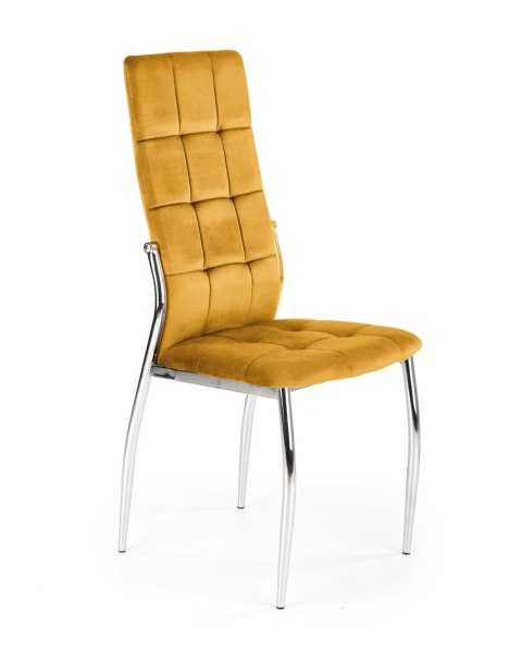 K416 krzesło musztardowy velvet K416 krzesło musztardowy velvet