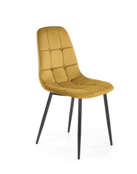 K417 krzesło musztardowy velvet K417 krzesło musztardowy velvet