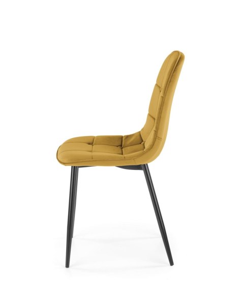 K417 krzesło musztardowy velvet K417 krzesło musztardowy velvet