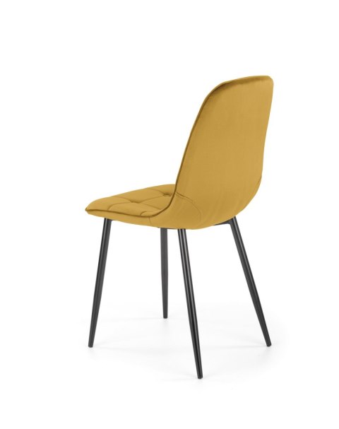 K417 krzesło musztardowy velvet K417 krzesło musztardowy velvet